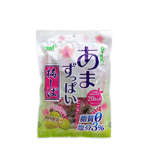 村岡 あまずっぱい梅しば １８０ｇ ×60 【全国送料無料】(沖縄・離島は別途) あまずっぱい梅しば (180g) 無着色／個包装｜村岡食品